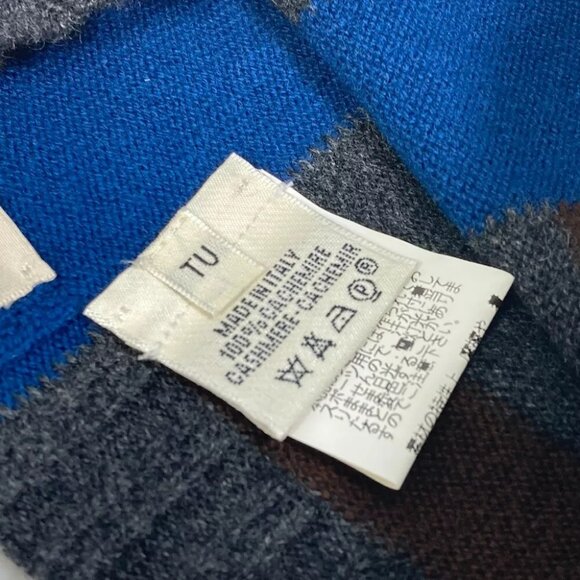 HERMES apparel Tricolor color hat Knit hat Cashmere gray main image 11